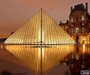 yapboz Louvre Piramidi, Paris, Francia